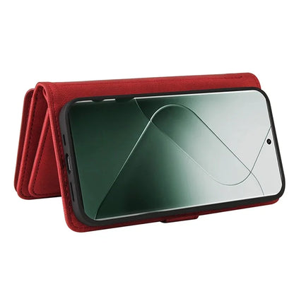 KT Multi-Functional Series-2 For Xiaomi 14 Pro Case Zipper Pocket Leather Phone Cover