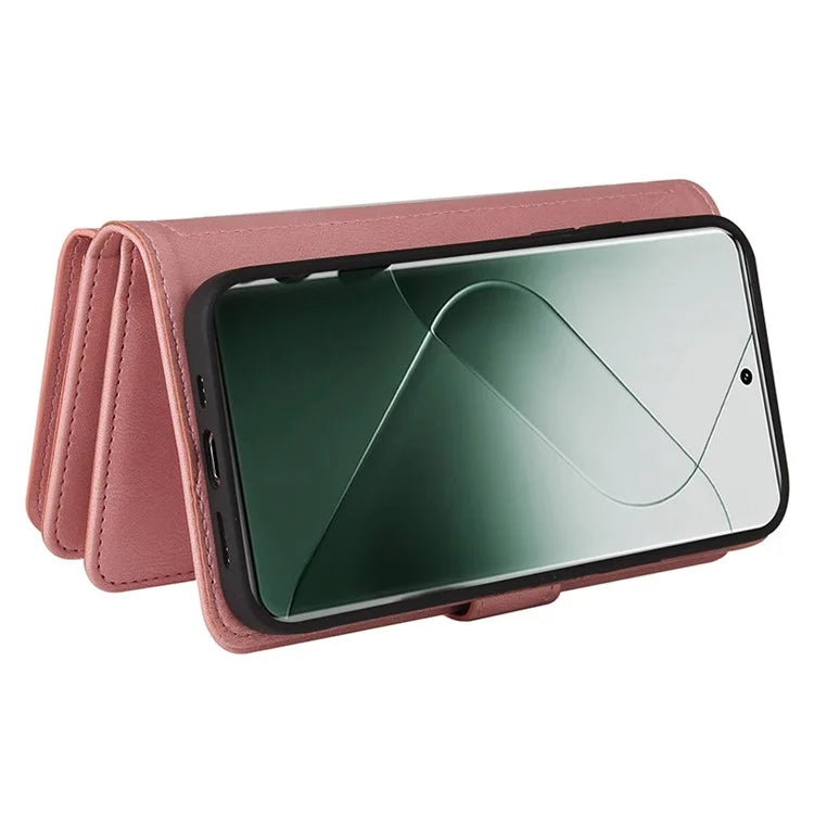 KT Multi-Functional Series-2 For Xiaomi 14 Pro Case Zipper Pocket Leather Phone Cover