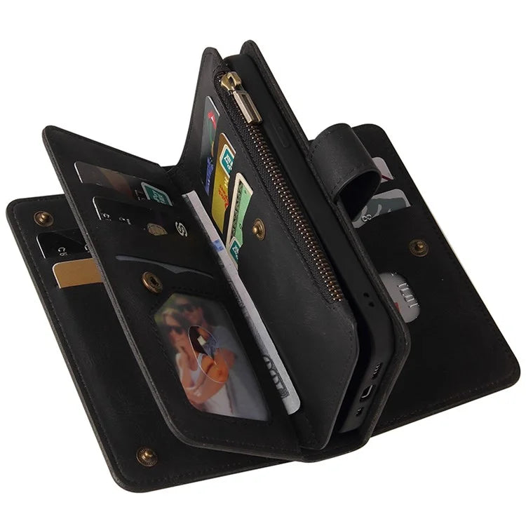 KT Multi-Functional Series-2 For Xiaomi 14 Pro Case Zipper Pocket Leather Phone Cover
