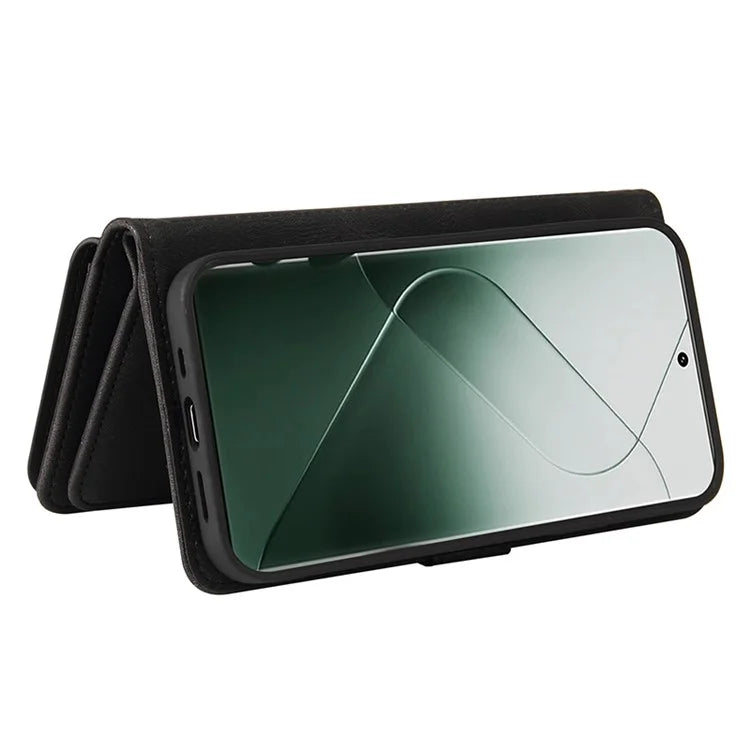 KT Multi-Functional Series-2 For Xiaomi 14 Pro Case Zipper Pocket Leather Phone Cover
