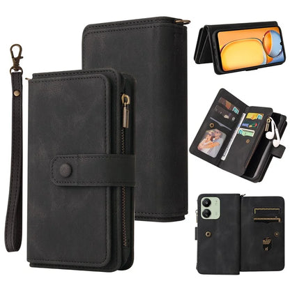 KT Multi-Functional Series-2 For Xiaomi Redmi 13C 4G / Poco C65 4G Leather Phone Case with Zipper Wallet