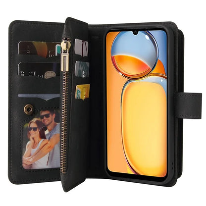 KT Multi-Functional Series-2 For Xiaomi Redmi 13C 4G / Poco C65 4G Leather Phone Case with Zipper Wallet