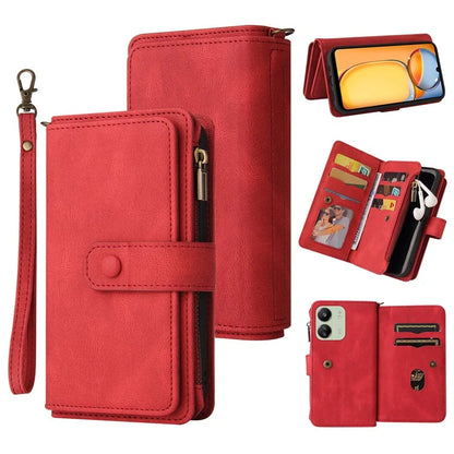 KT Multi-Functional Series-2 For Xiaomi Redmi 13C 4G / Poco C65 4G Leather Phone Case with Zipper Wallet
