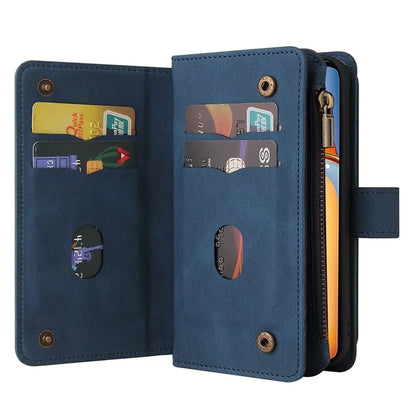KT Multi-Functional Series-2 For Xiaomi Redmi 13C 4G / Poco C65 4G Leather Phone Case with Zipper Wallet