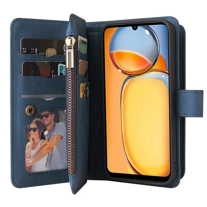 KT Multi-Functional Series-2 For Xiaomi Redmi 13C 4G / Poco C65 4G Leather Phone Case with Zipper Wallet