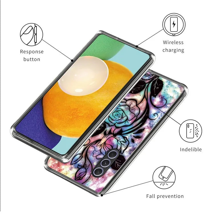 For Samsung Galaxy A54 5G Case Drop-resistant TPU Pattern Phone Shell