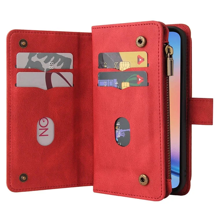 KT Multi-Functional Series-2 For Samsung Galaxy A35 5G Case Card Slots Leather Cover with Hand Strap