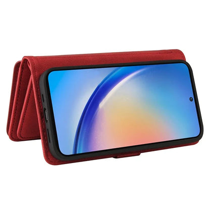 KT Multi-Functional Series-2 For Samsung Galaxy A35 5G Case Card Slots Leather Cover with Hand Strap