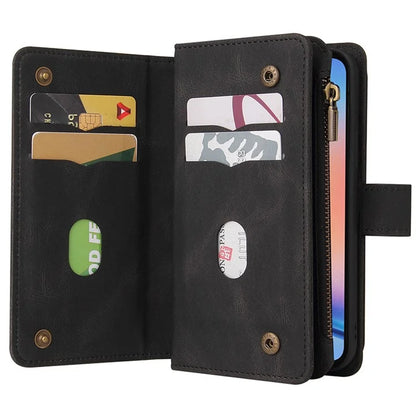 KT Multi-Functional Series-2 For Samsung Galaxy A35 5G Case Card Slots Leather Cover with Hand Strap