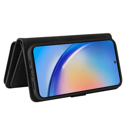 KT Multi-Functional Series-2 For Samsung Galaxy A35 5G Case Card Slots Leather Cover with Hand Strap