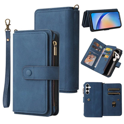 KT Multi-Functional Series-2 For Samsung Galaxy A35 5G Case Card Slots Leather Cover with Hand Strap