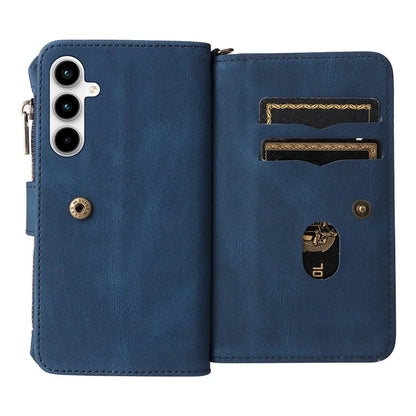 KT Multi-Functional Series-2 For Samsung Galaxy A35 5G Case Card Slots Leather Cover with Hand Strap