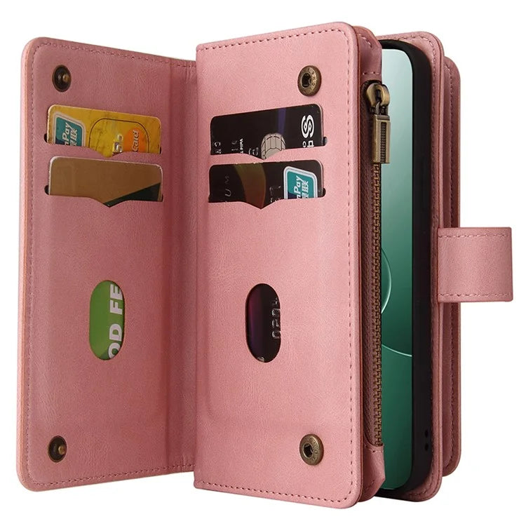 KT Multi-Functional Series-2 For Xiaomi 14 Magnetic Phone Case Skin-touch Leather Stand Cover