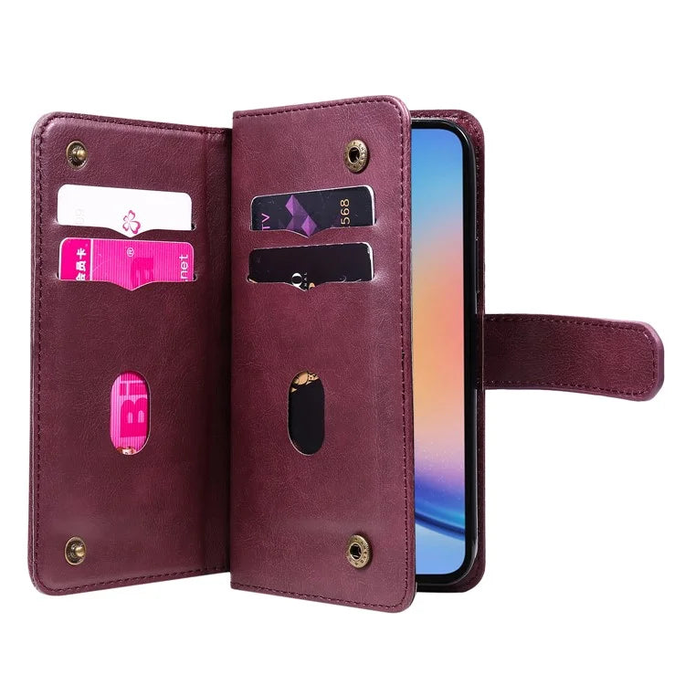 KT Multi-functional Series-1 For Samsung Galaxy A35 5G Phone Leather Case Multiple Card Slots