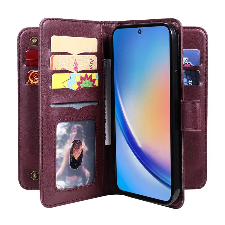 KT Multi-functional Series-1 For Samsung Galaxy A35 5G Phone Leather Case Multiple Card Slots