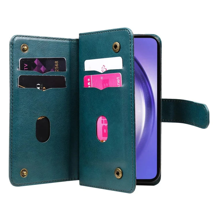 KT Multi-functional Series-1 For Samsung Galaxy A55 5G Leather Case Stand 10 Card Slots