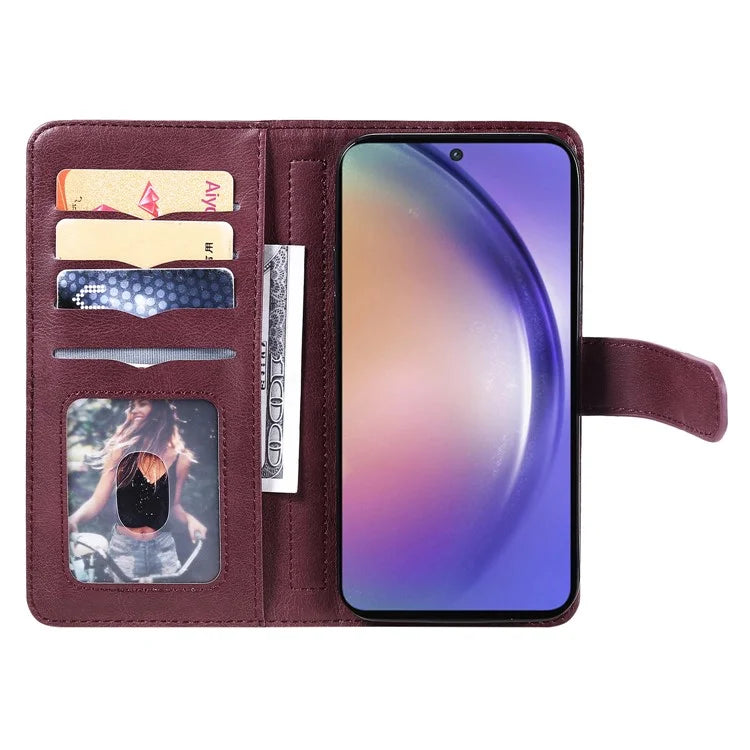 KT Multi-functional Series-1 For Samsung Galaxy A55 5G Leather Case Stand 10 Card Slots