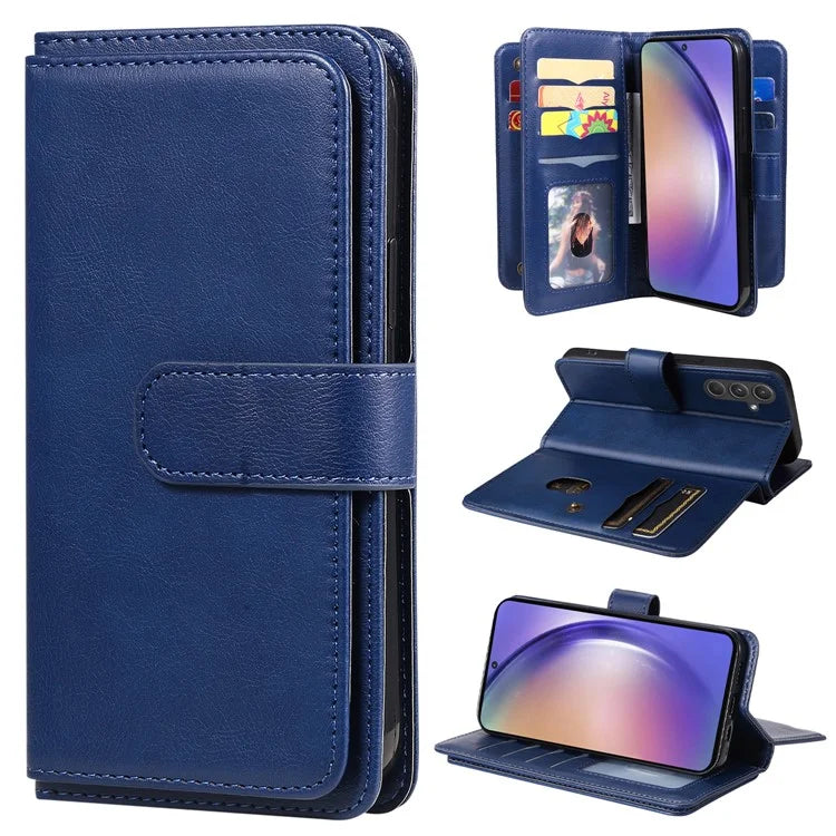 KT Multi-functional Series-1 For Samsung Galaxy A55 5G Leather Case Stand 10 Card Slots