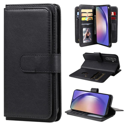 KT Multi-functional Series-1 For Samsung Galaxy A55 5G Leather Case Stand 10 Card Slots