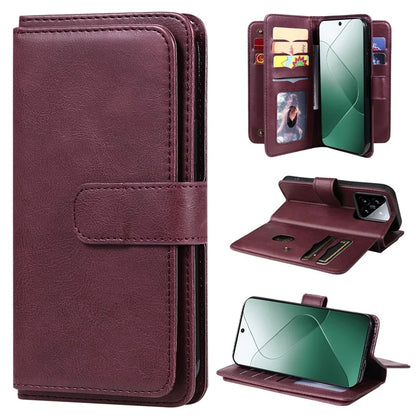 KT Multi-functional Series-1 For Xiaomi 14 Wallet Case Flip Leather Cover