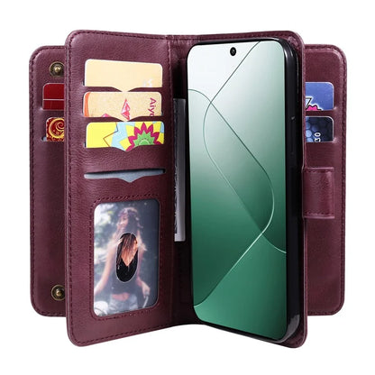KT Multi-functional Series-1 For Xiaomi 14 Wallet Case Flip Leather Cover
