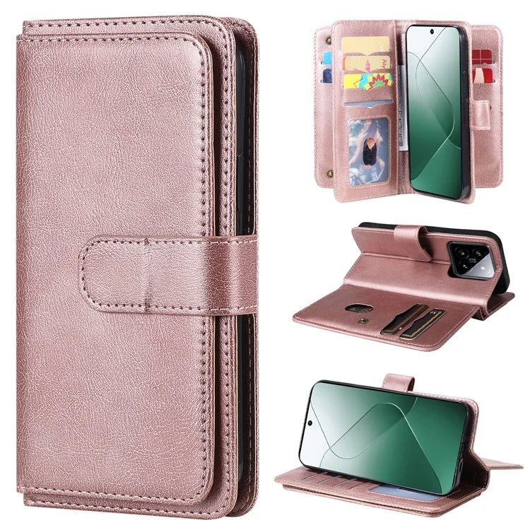 KT Multi-functional Series-1 For Xiaomi 14 Wallet Case Flip Leather Cover