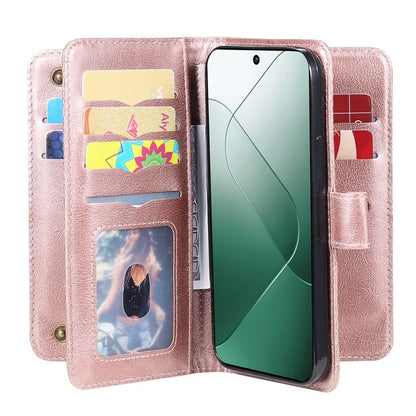 KT Multi-functional Series-1 For Xiaomi 14 Wallet Case Flip Leather Cover