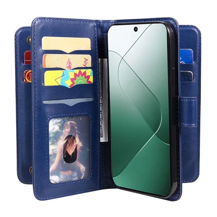 KT Multi-functional Series-1 For Xiaomi 14 Wallet Case Flip Leather Cover
