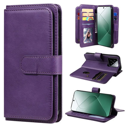 KT Multi-functional Series-1 For Xiaomi 14 Wallet Case Flip Leather Cover