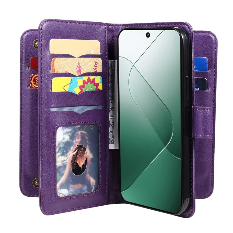 KT Multi-functional Series-1 For Xiaomi 14 Wallet Case Flip Leather Cover