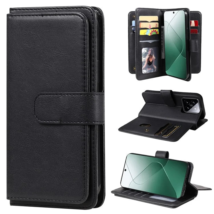KT Multi-functional Series-1 For Xiaomi 14 Wallet Case Flip Leather Cover