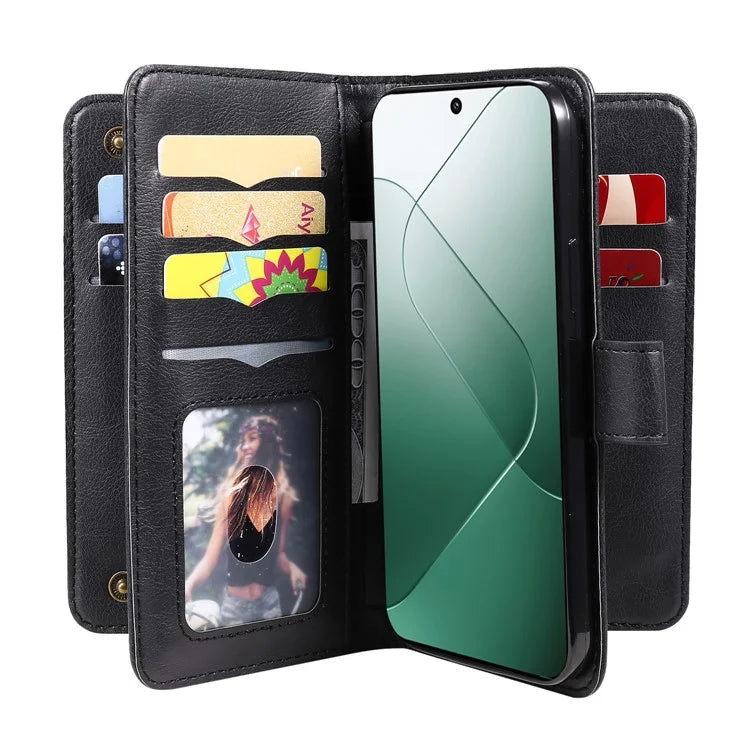 KT Multi-functional Series-1 For Xiaomi 14 Wallet Case Flip Leather Cover