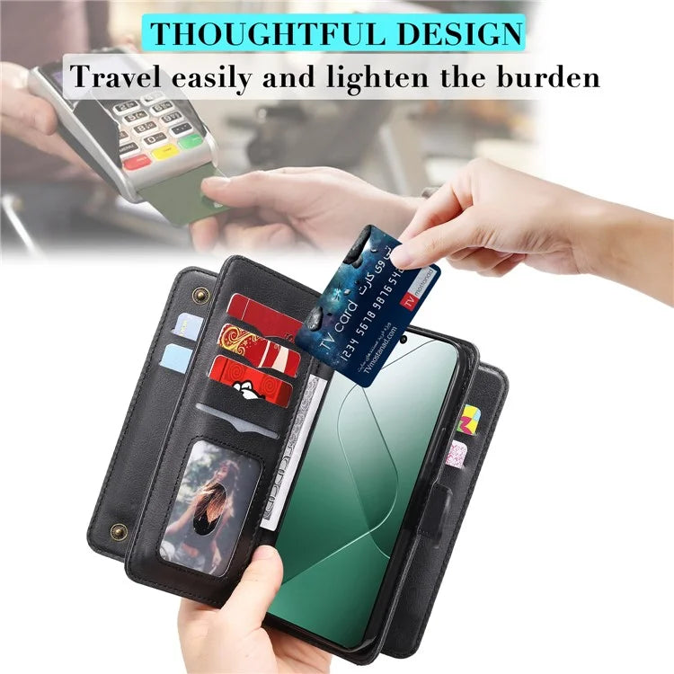 KT Multi-functional Series-1 For Xiaomi 14 Wallet Case Flip Leather Cover