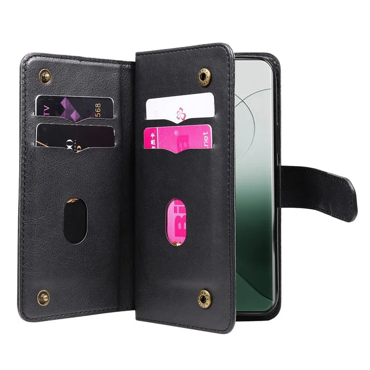 KT Multi-functional Series-1 For Xiaomi 14 Pro Leather Wallet Case with 10 Card Slots