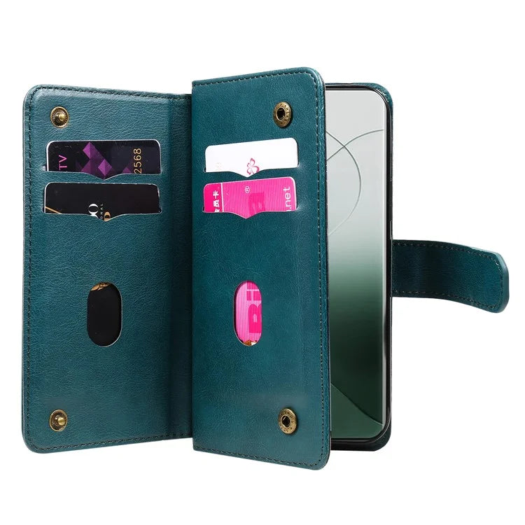 KT Multi-functional Series-1 For Xiaomi 14 Pro Leather Wallet Case with 10 Card Slots