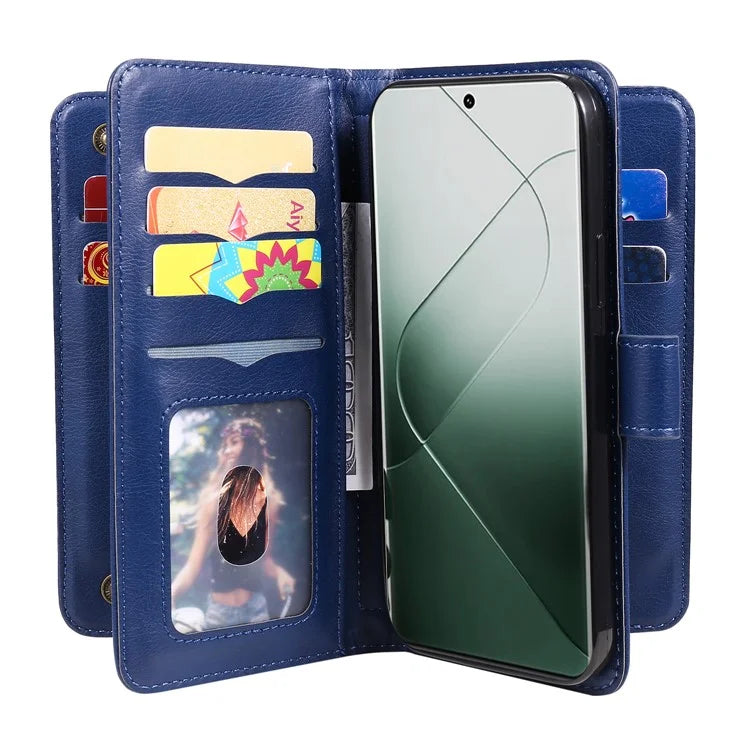 KT Multi-functional Series-1 For Xiaomi 14 Pro Leather Wallet Case with 10 Card Slots