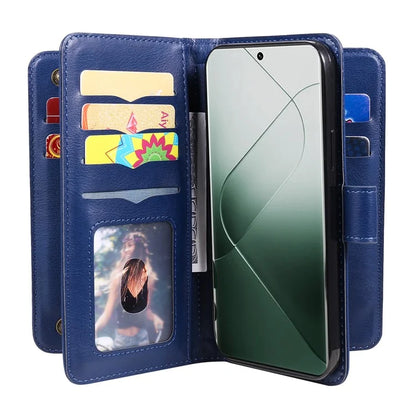 KT Multi-functional Series-1 For Xiaomi 14 Pro Leather Wallet Case with 10 Card Slots
