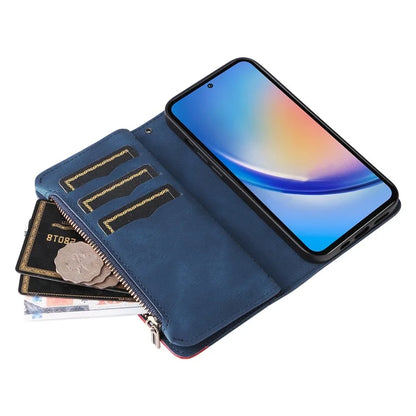 KT Multi-function Series-5 For Samsung Galaxy A35 5G Wallet Leather Case Dual Color Splicing