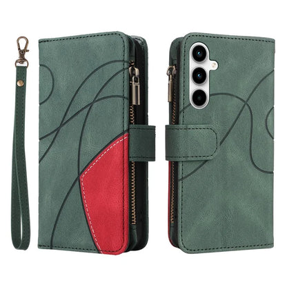 KT Multi-function Series-5 For Samsung Galaxy A35 5G Wallet Leather Case Dual Color Splicing