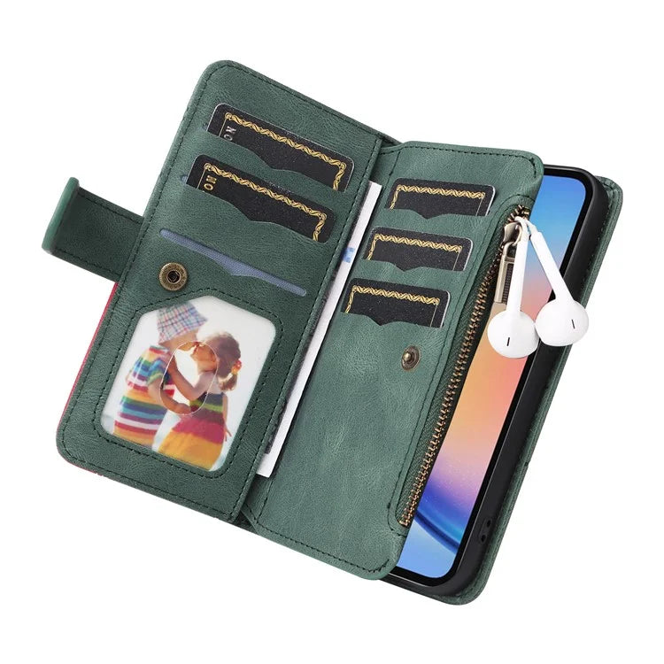 KT Multi-function Series-5 For Samsung Galaxy A35 5G Wallet Leather Case Dual Color Splicing