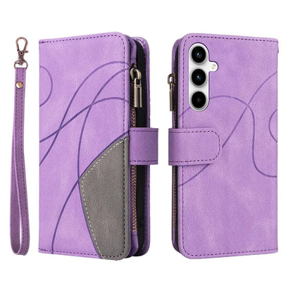KT Multi-function Series-5 For Samsung Galaxy A35 5G Wallet Leather Case Dual Color Splicing