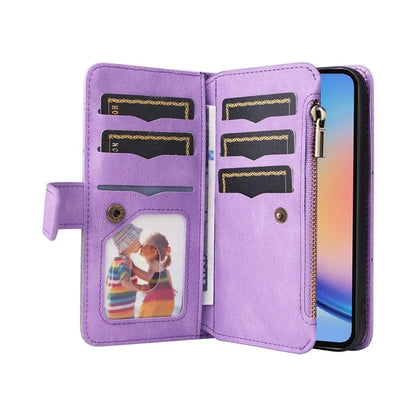 KT Multi-function Series-5 For Samsung Galaxy A35 5G Wallet Leather Case Dual Color Splicing
