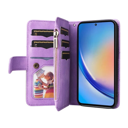 KT Multi-function Series-5 For Samsung Galaxy A35 5G Wallet Leather Case Dual Color Splicing