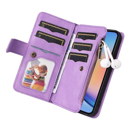 KT Multi-function Series-5 For Samsung Galaxy A35 5G Wallet Leather Case Dual Color Splicing