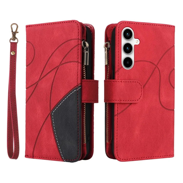 KT Multi-function Series-5 For Samsung Galaxy A35 5G Wallet Leather Case Dual Color Splicing