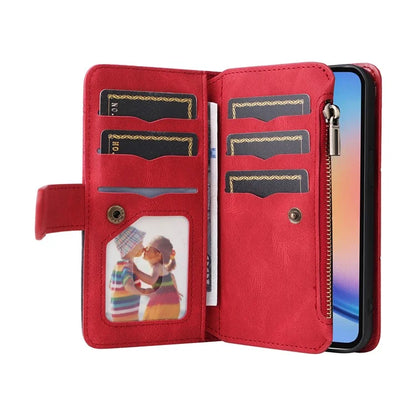 KT Multi-function Series-5 For Samsung Galaxy A35 5G Wallet Leather Case Dual Color Splicing