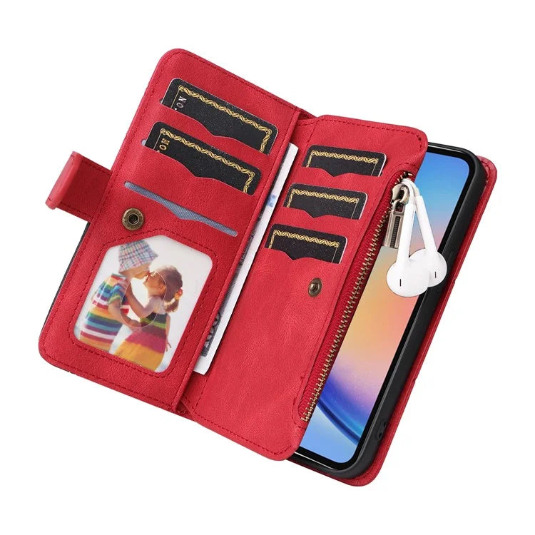 KT Multi-function Series-5 For Samsung Galaxy A35 5G Wallet Leather Case Dual Color Splicing