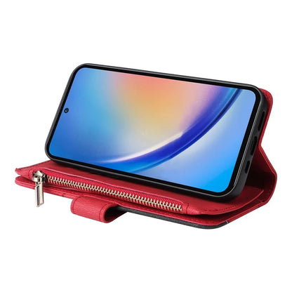 KT Multi-function Series-5 For Samsung Galaxy A35 5G Wallet Leather Case Dual Color Splicing