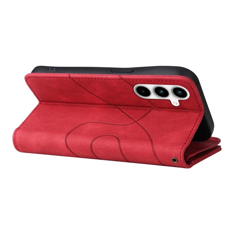 KT Multi-function Series-5 For Samsung Galaxy A35 5G Wallet Leather Case Dual Color Splicing
