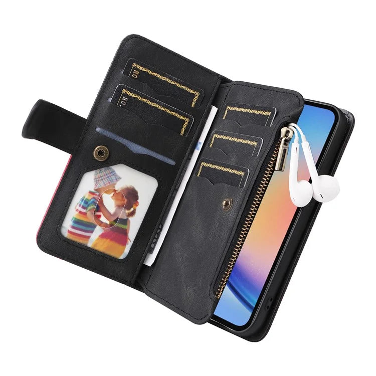 KT Multi-function Series-5 For Samsung Galaxy A35 5G Wallet Leather Case Dual Color Splicing
